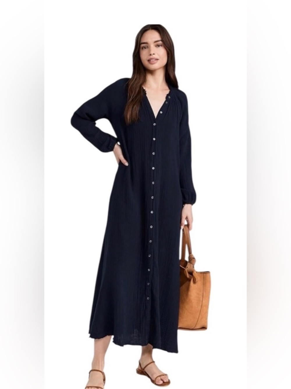 Xirena Gia Gauzy Cotton Long Sleeve Button Down Dress In A Cranberry M